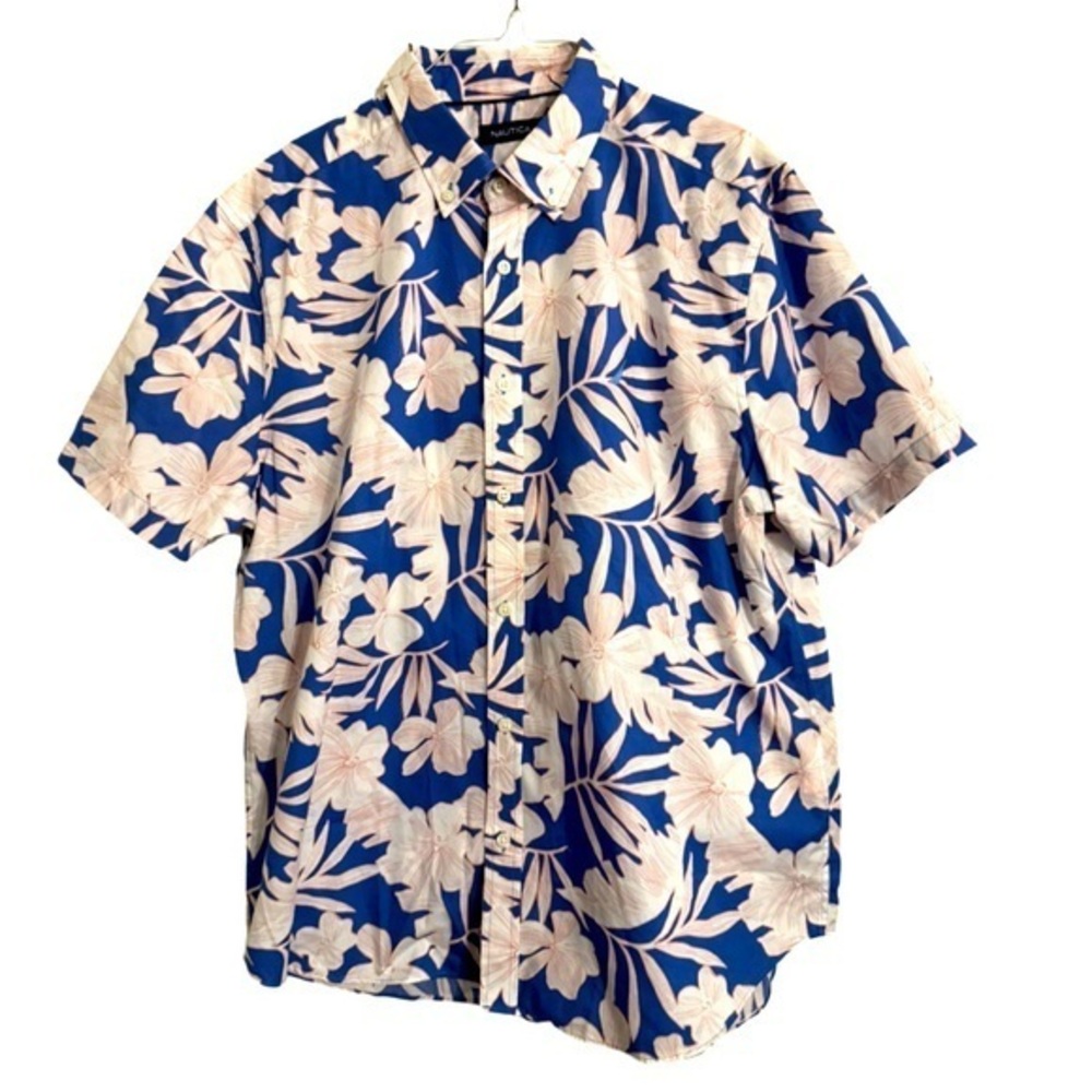 Nautica Men’s XL Floral Hawaiian Shirt